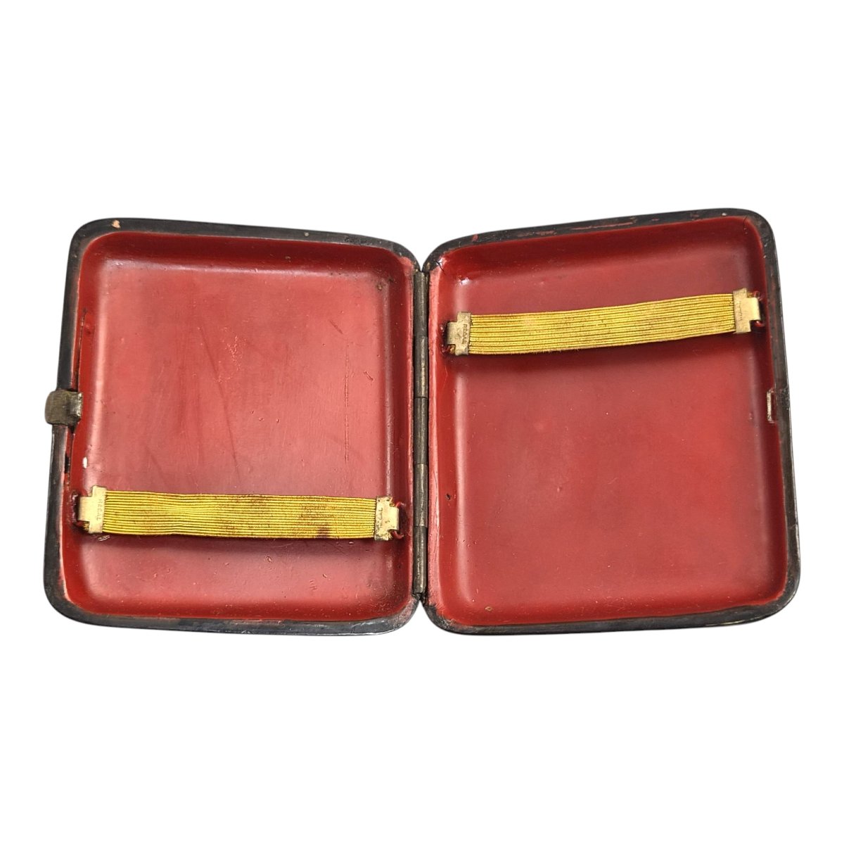Russian Papier-mâché Lacquer Cigarette Case Attributed To Vishnyakov, C.1850-1870-photo-1