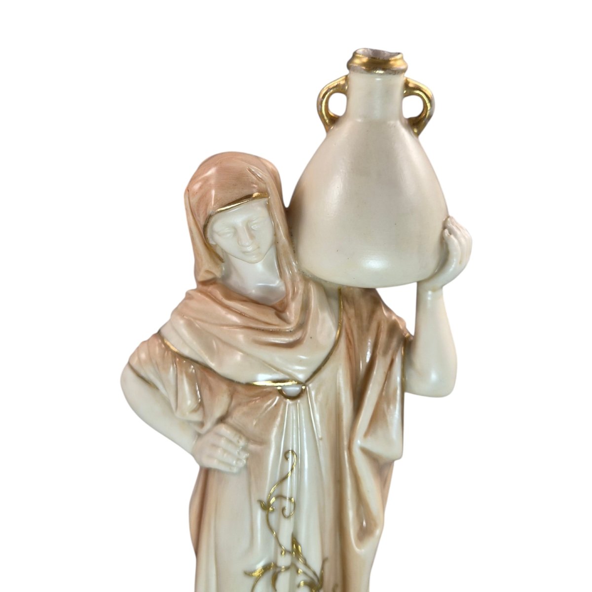 Royal Worcester Blush Ivory Orientalist Figures Of Cairo Water Carriers By James Hadley, 1901-photo-5