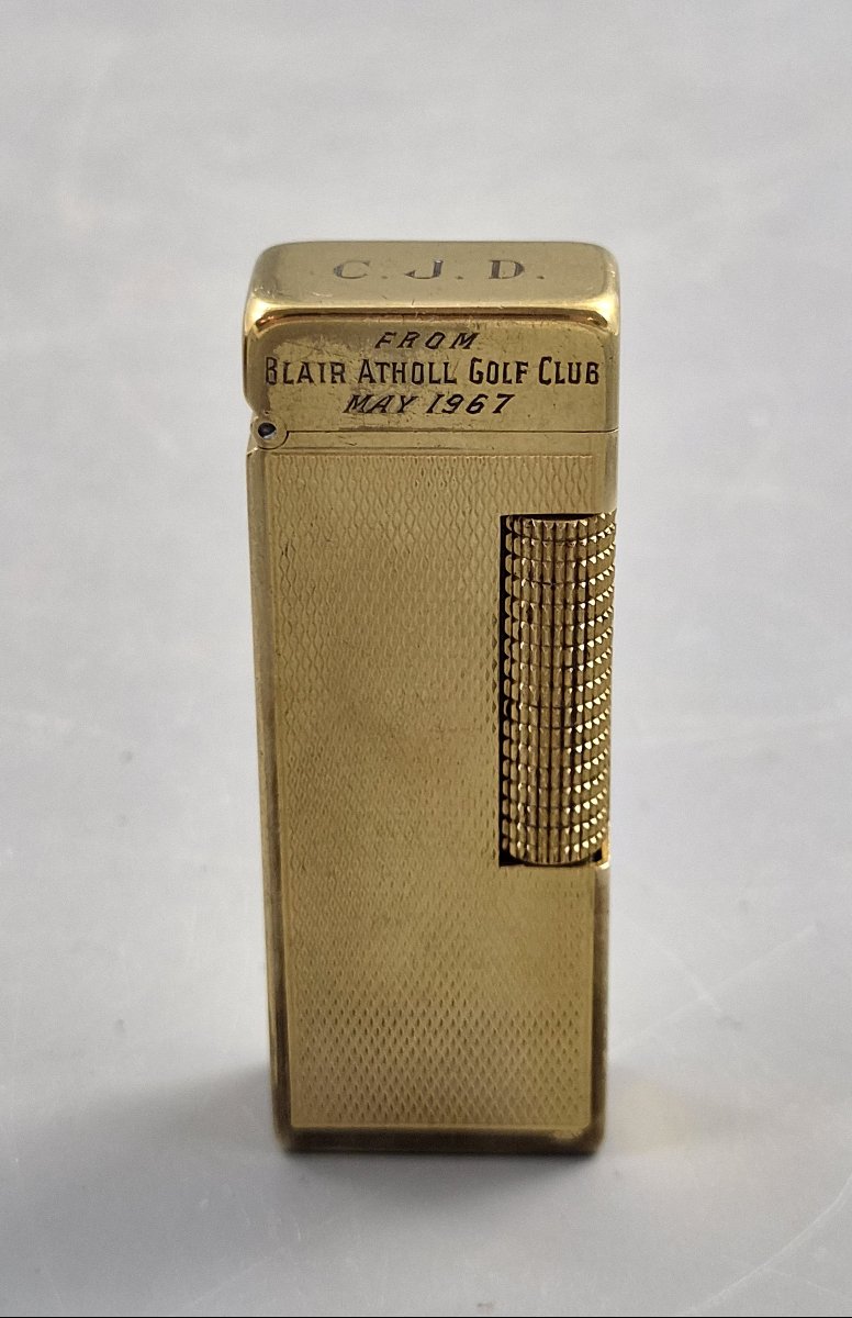 Vintage 1967 Dunhill Rollagas Gold Plated Lighter Blair Atholl-photo-4