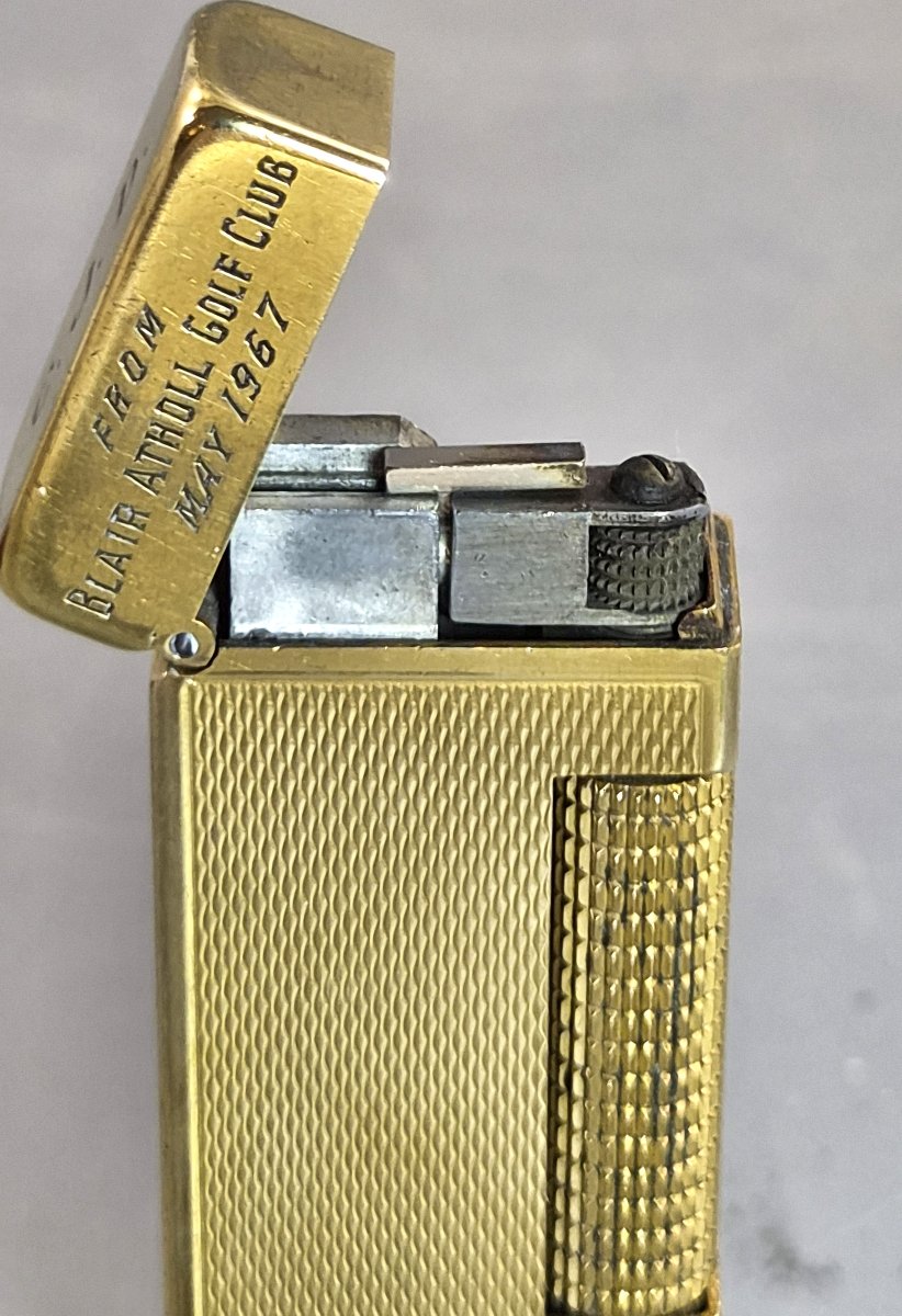 Vintage 1967 Dunhill Rollagas Gold Plated Lighter Blair Atholl-photo-8