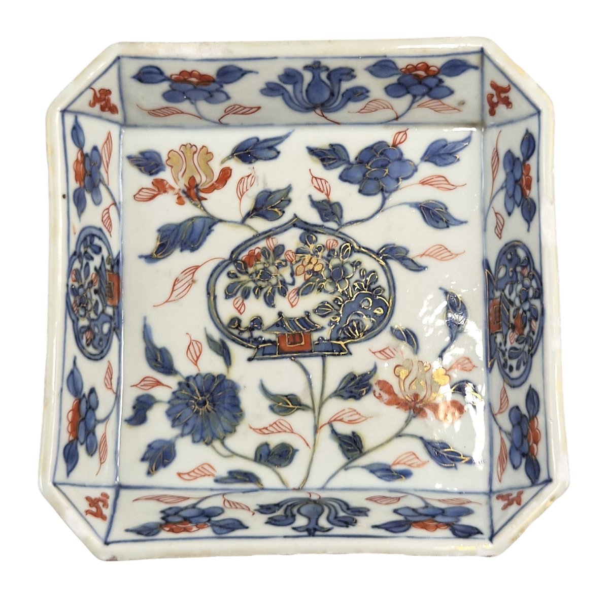 Chinese Imari Porcelain Square Bowl, Kangxi Period, C.1700-1720-photo-4