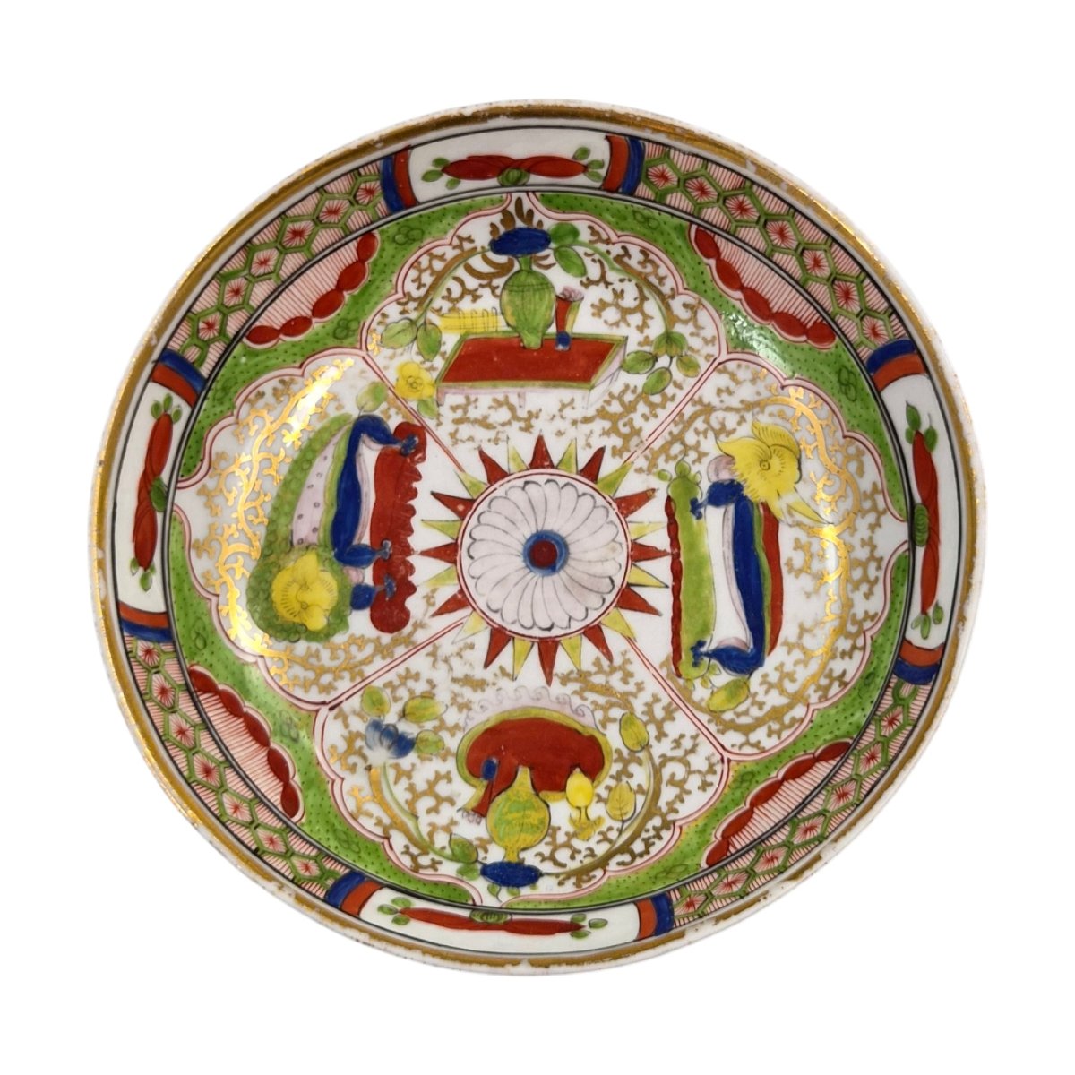 Worcester Dragon In Compartments Coffee Cup And Saucer, England, C.1820-photo-6