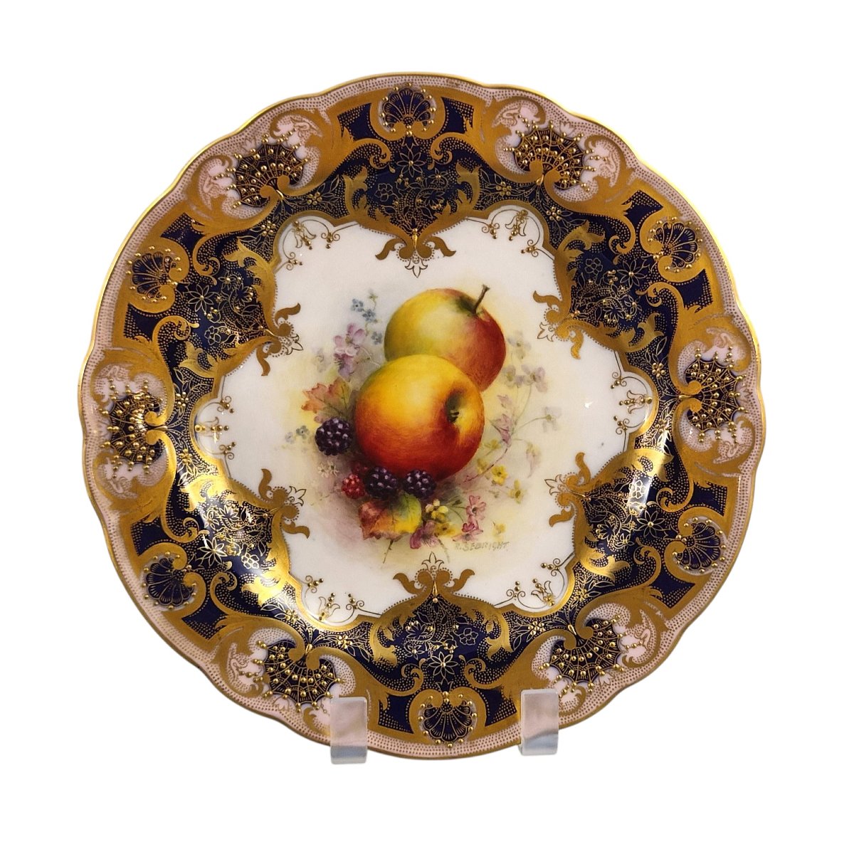 Assiette de cabinet Royal Worcester « Painted Fruit » par Richard Sebright, 1936-photo-5