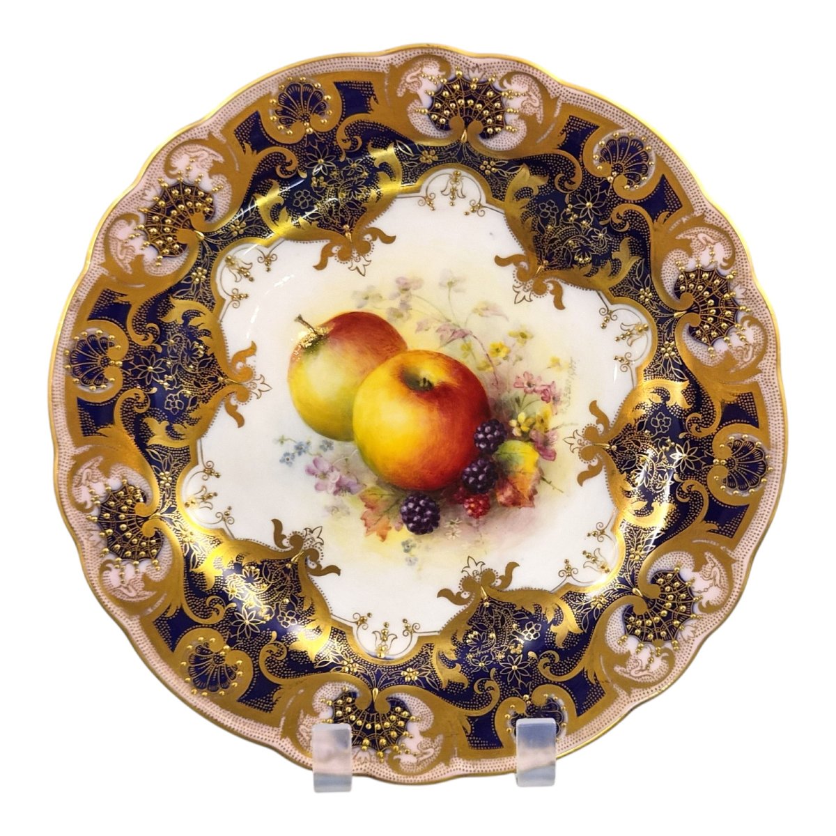 Assiette de cabinet Royal Worcester « Painted Fruit » par Richard Sebright, 1936-photo-6