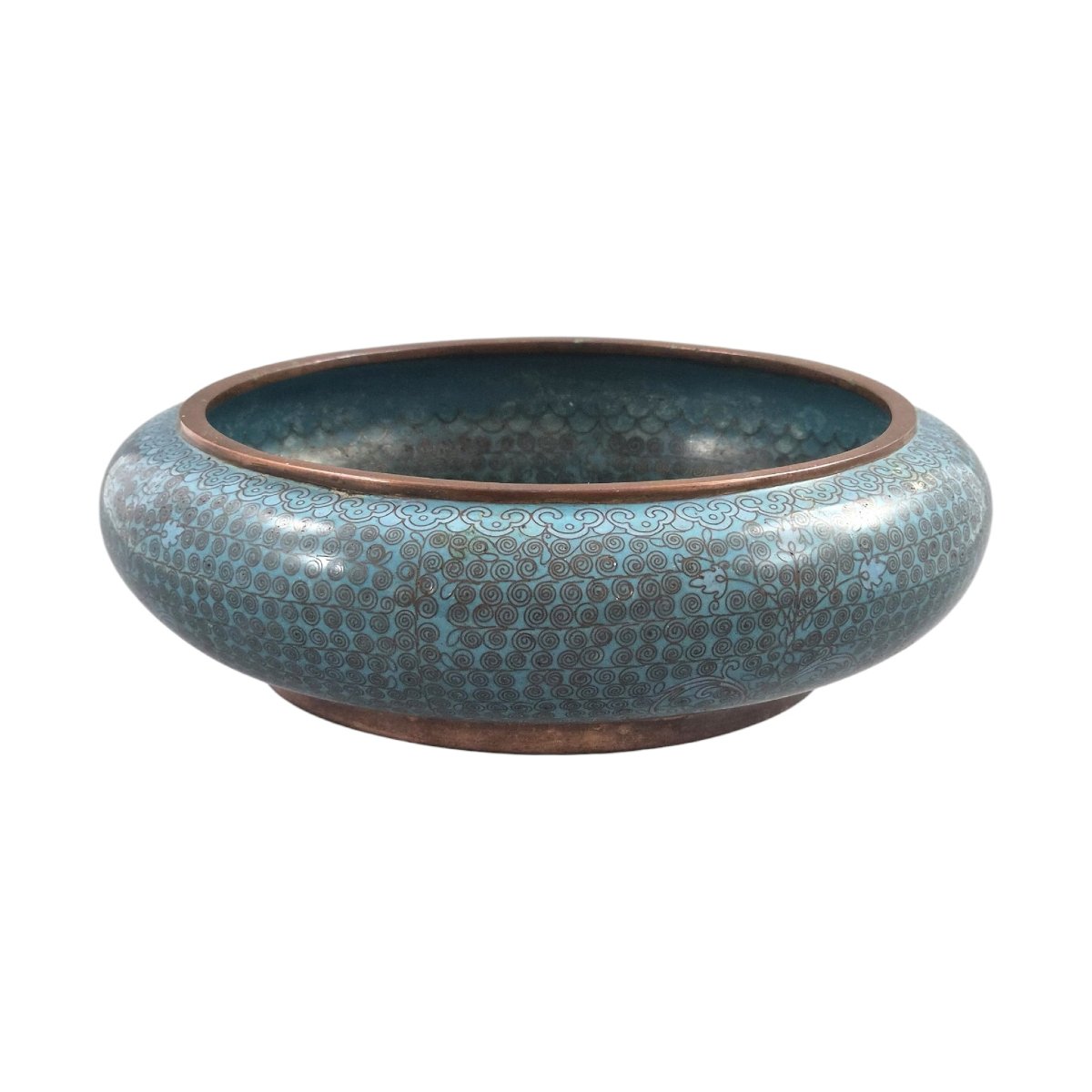 Chinese Cloisonné Enamel Scholar's Brush Washer, C.1890-photo-3