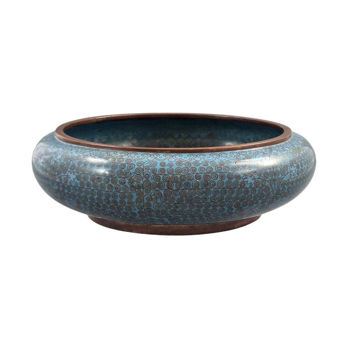 Chinese Cloisonné Enamel Scholar's Brush Washer, C.1890-photo-1