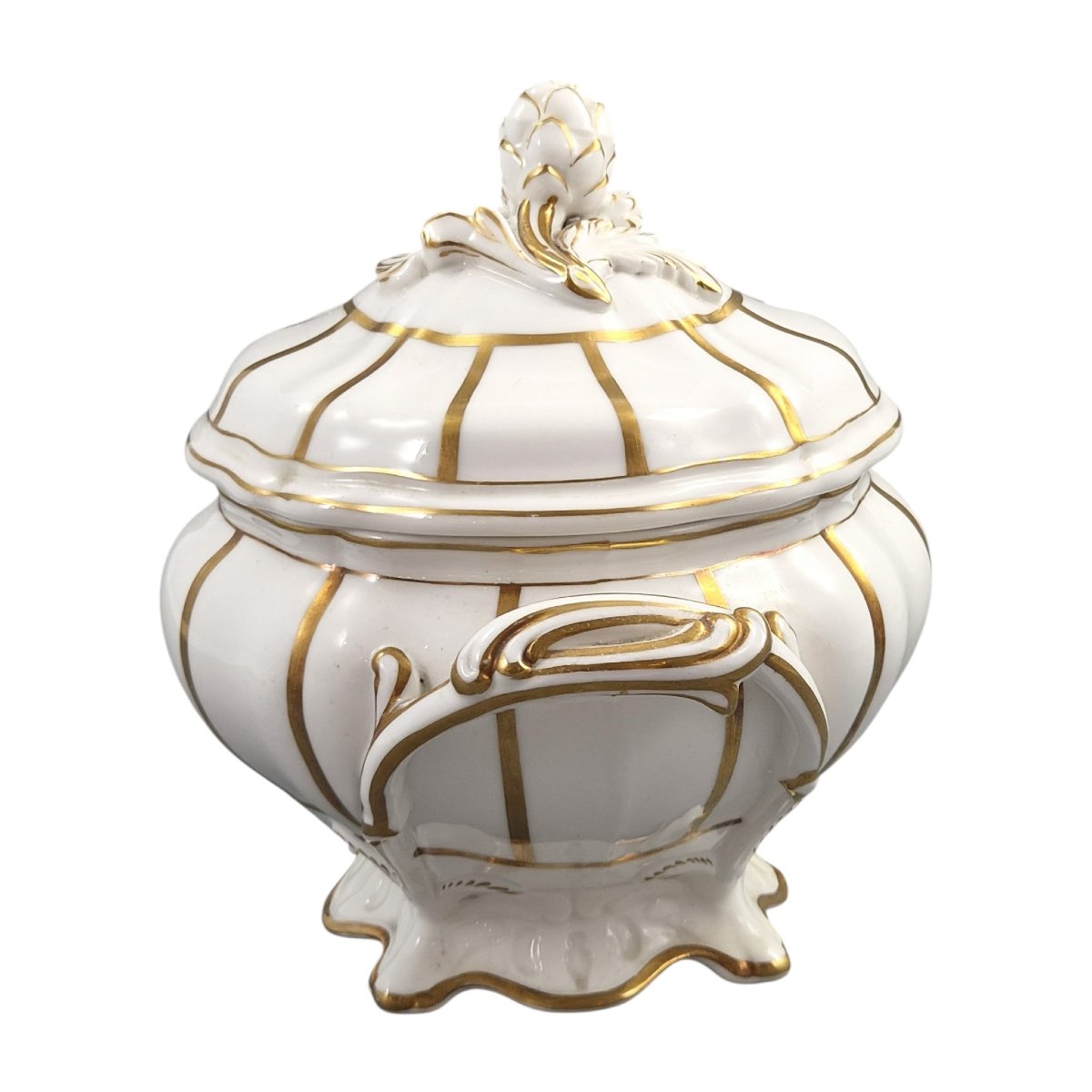 Davenport Victorian Bone China Sauce Tureen Set, C.1845-1860-photo-2