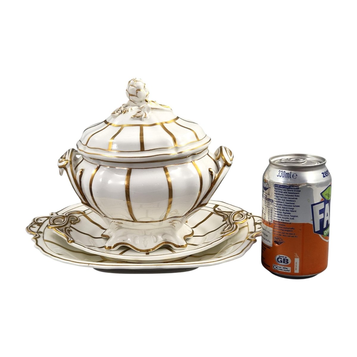 Davenport Victorian Bone China Sauce Tureen Set, C.1845-1860-photo-8