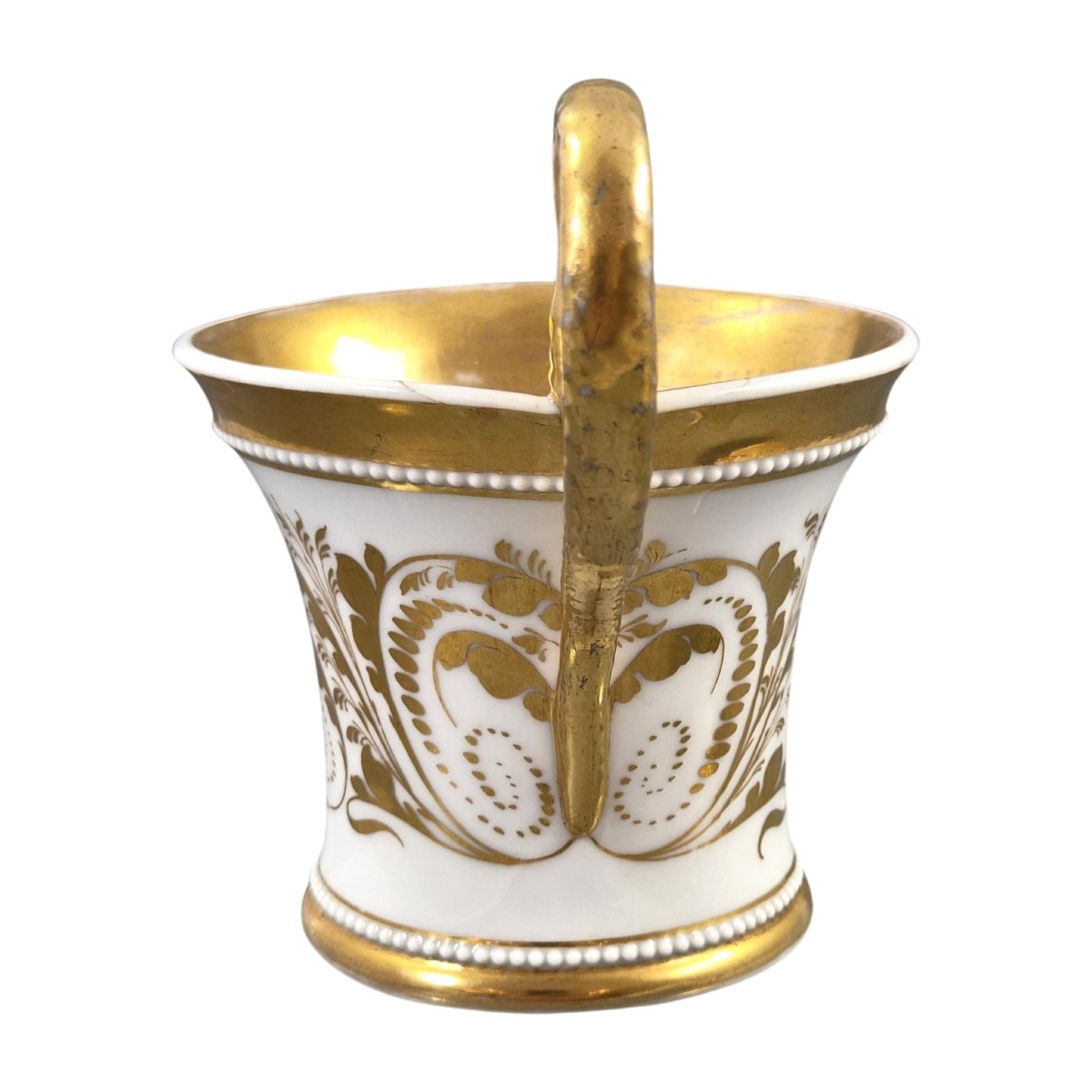 Antique Kpm Berlin Gilt Porcelain Cup And Saucer, C.1840-photo-4