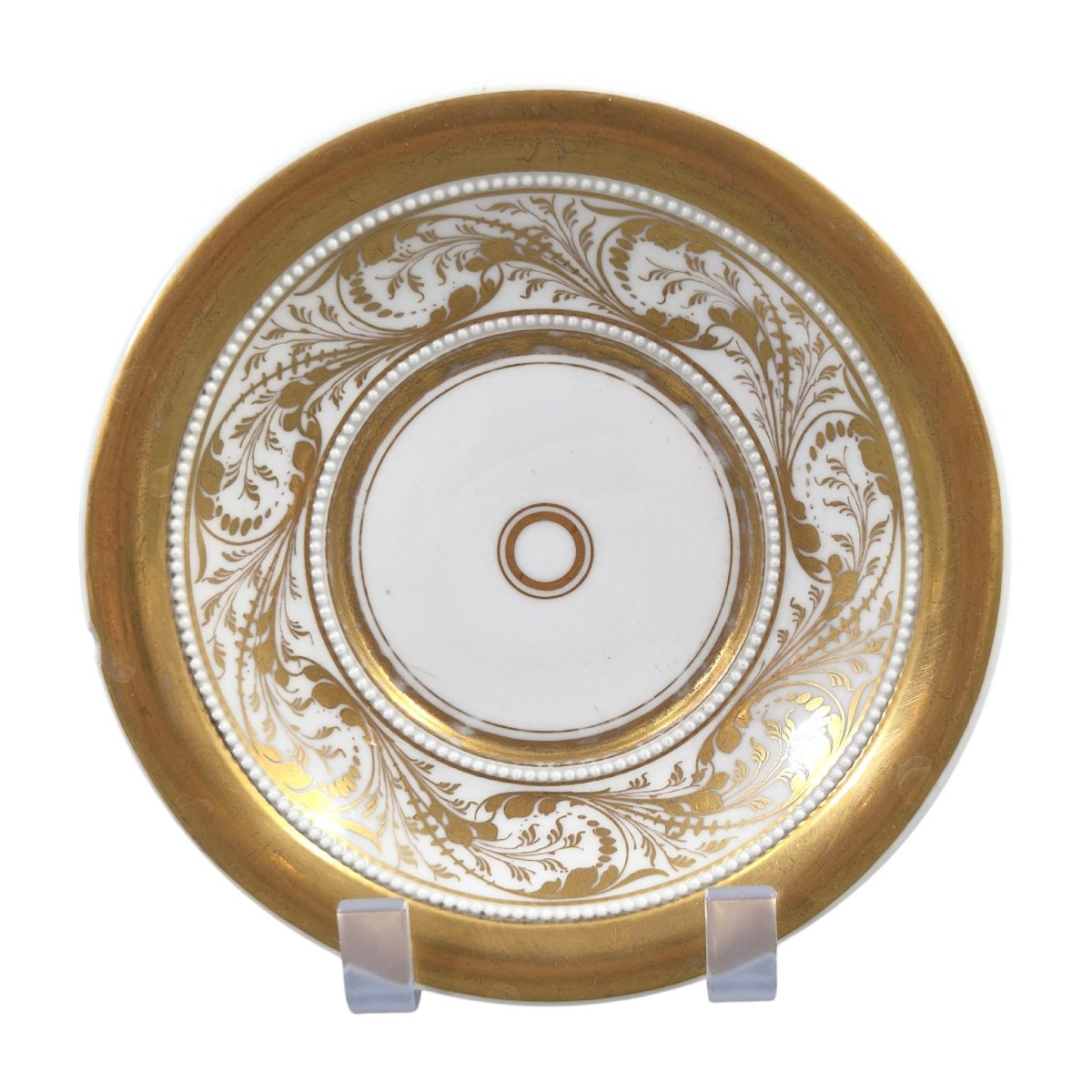 Antique Kpm Berlin Gilt Porcelain Cup And Saucer, C.1840-photo-4