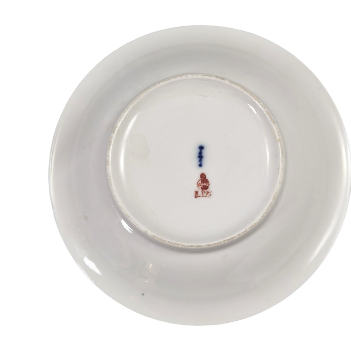 Antique Kpm Berlin Gilt Porcelain Cup And Saucer, C.1840-photo-5