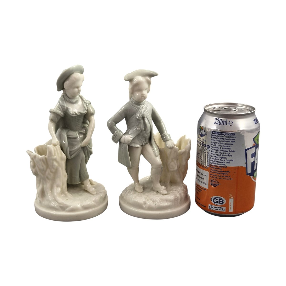 Royal Worcester Pair Of Sage Green Figural Salts, 1882-photo-5