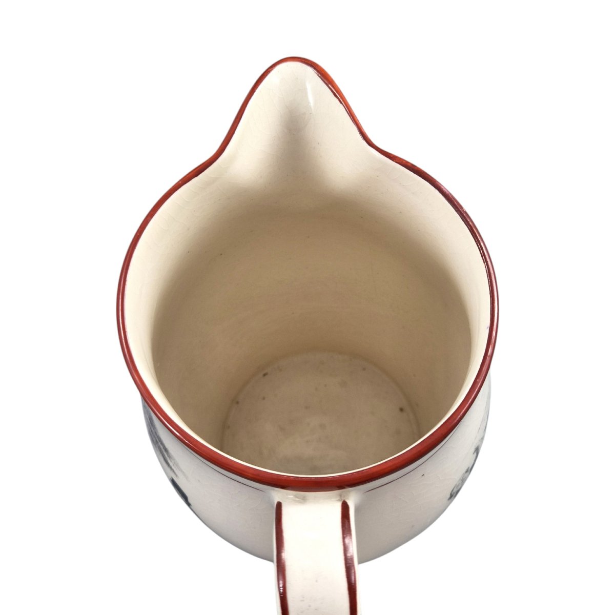 Grand Pichet Géorgien en Creamware Anglais à Décor Imprimé, Staffordshire, v.1800-1810-photo-3