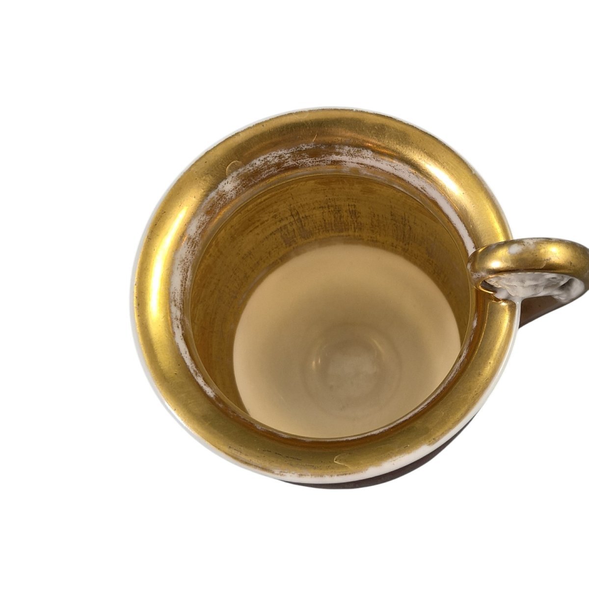 Empire-style "vieux Paris" Cup And Saucer With Lion Mask, Circa 1820-photo-2