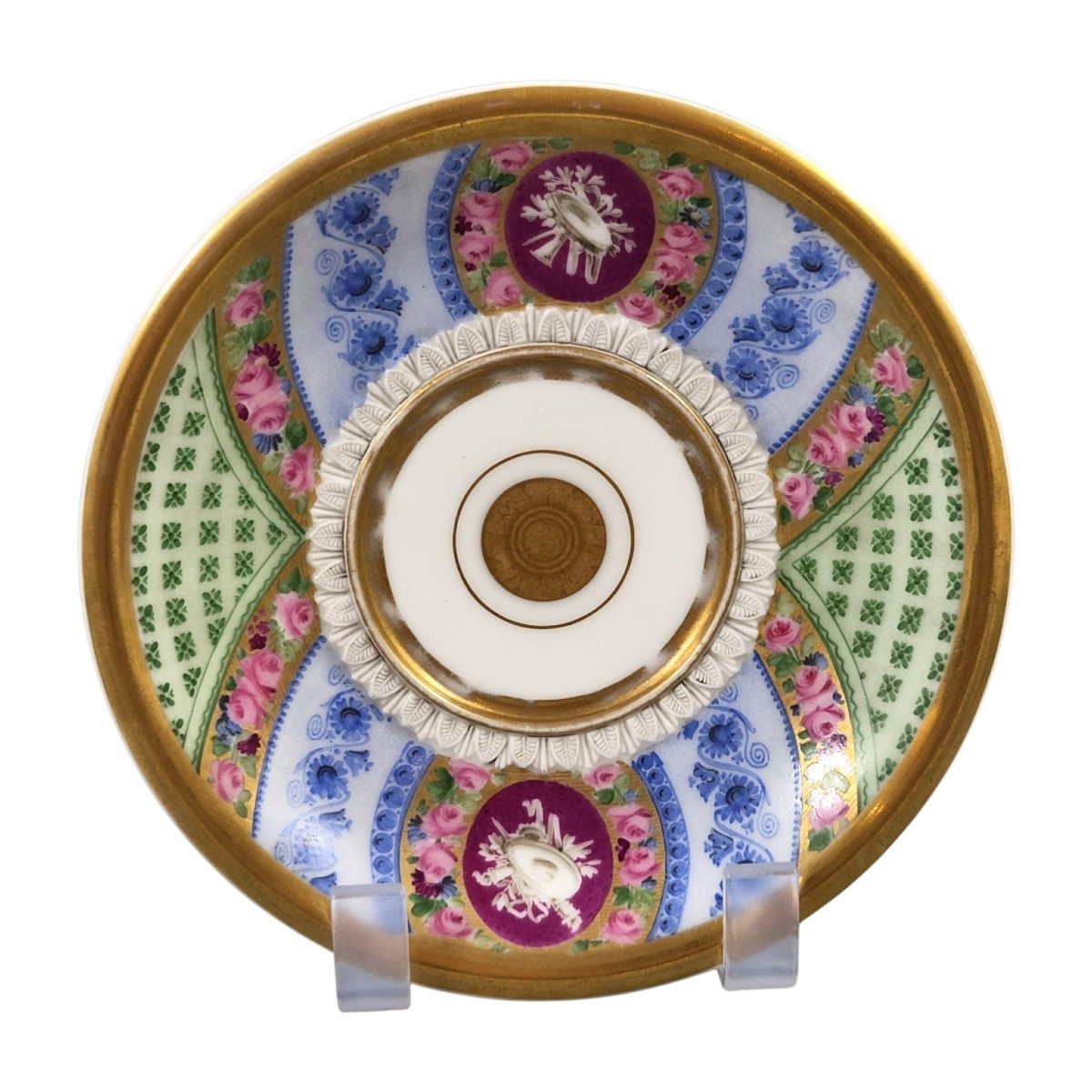 Tasse litron et soucoupe en porcelaine de Vieux Paris à tête de lion, vers 1820-photo-6
