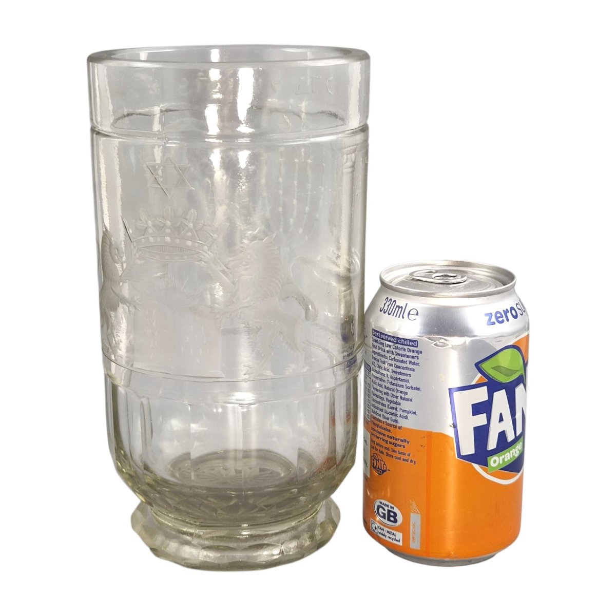 Monumental Bohemian Jewish Masonic Engraved Glass Beaker, Circa 1850, Museum Quality-photo-8