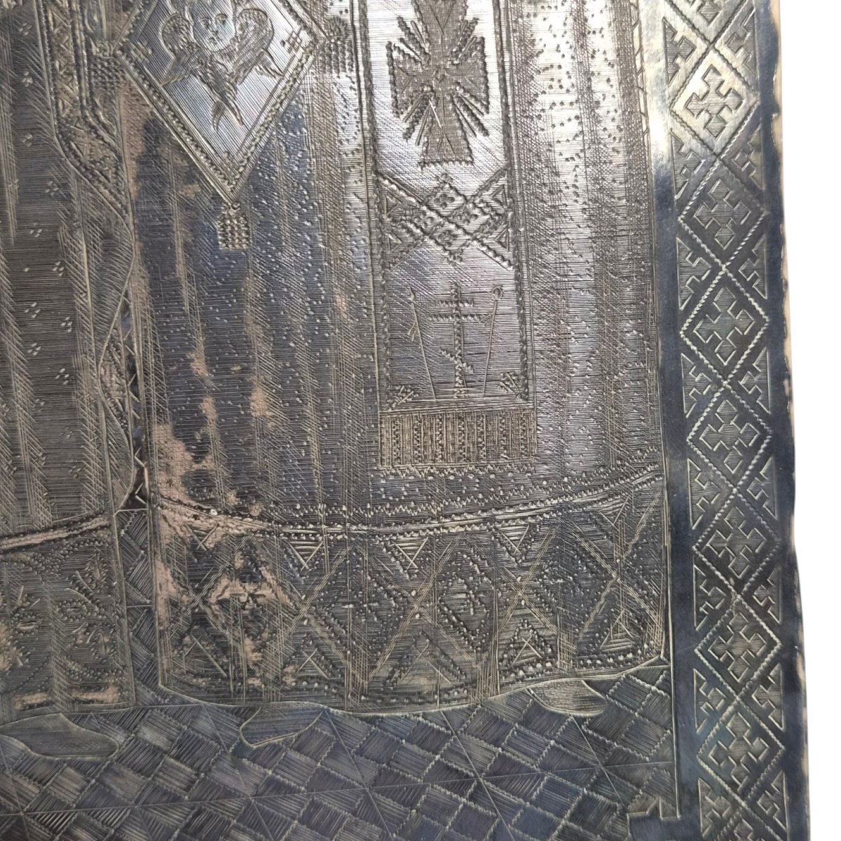 Icône des Trois Hiérarques en argent 84, Grünbaum, Reval, 1884-photo-5