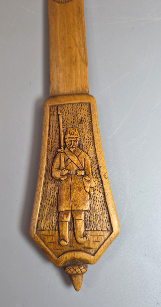 Coupe-papier de tranchée, prisonnier de guerre hongrois, Krasnoïarsk Sibérie 1916, WWI-photo-3
