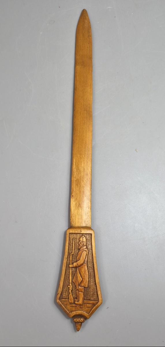 Coupe-papier de tranchée, prisonnier de guerre hongrois, Krasnoïarsk Sibérie 1916, WWI-photo-3