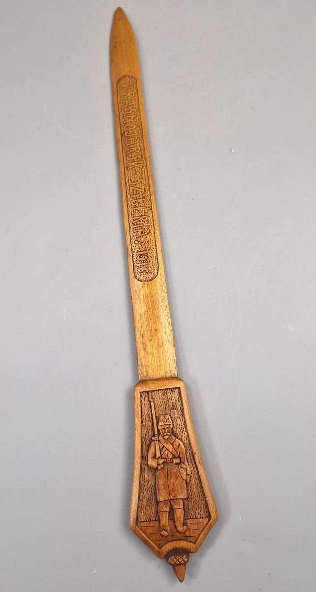 Coupe-papier de tranchée, prisonnier de guerre hongrois, Krasnoïarsk Sibérie 1916, WWI
