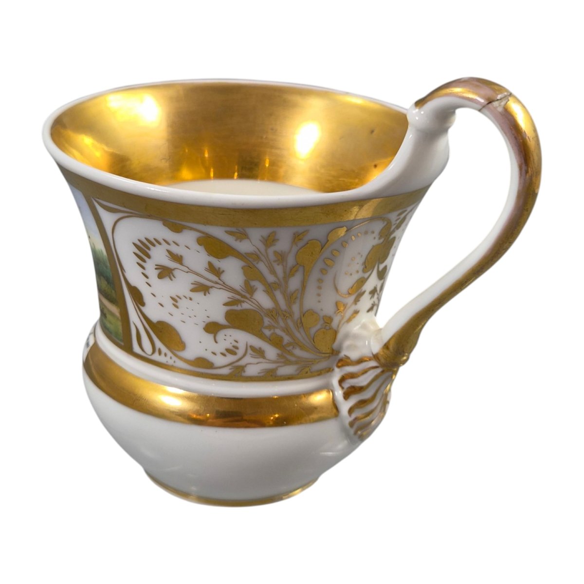 KPM Berlin, Tasse de cabinet en porcelaine à vue de la Pfaueninsel, vers 1840-photo-4