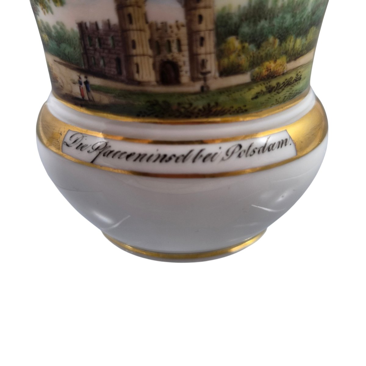 KPM Berlin, Tasse de cabinet en porcelaine à vue de la Pfaueninsel, vers 1840-photo-6