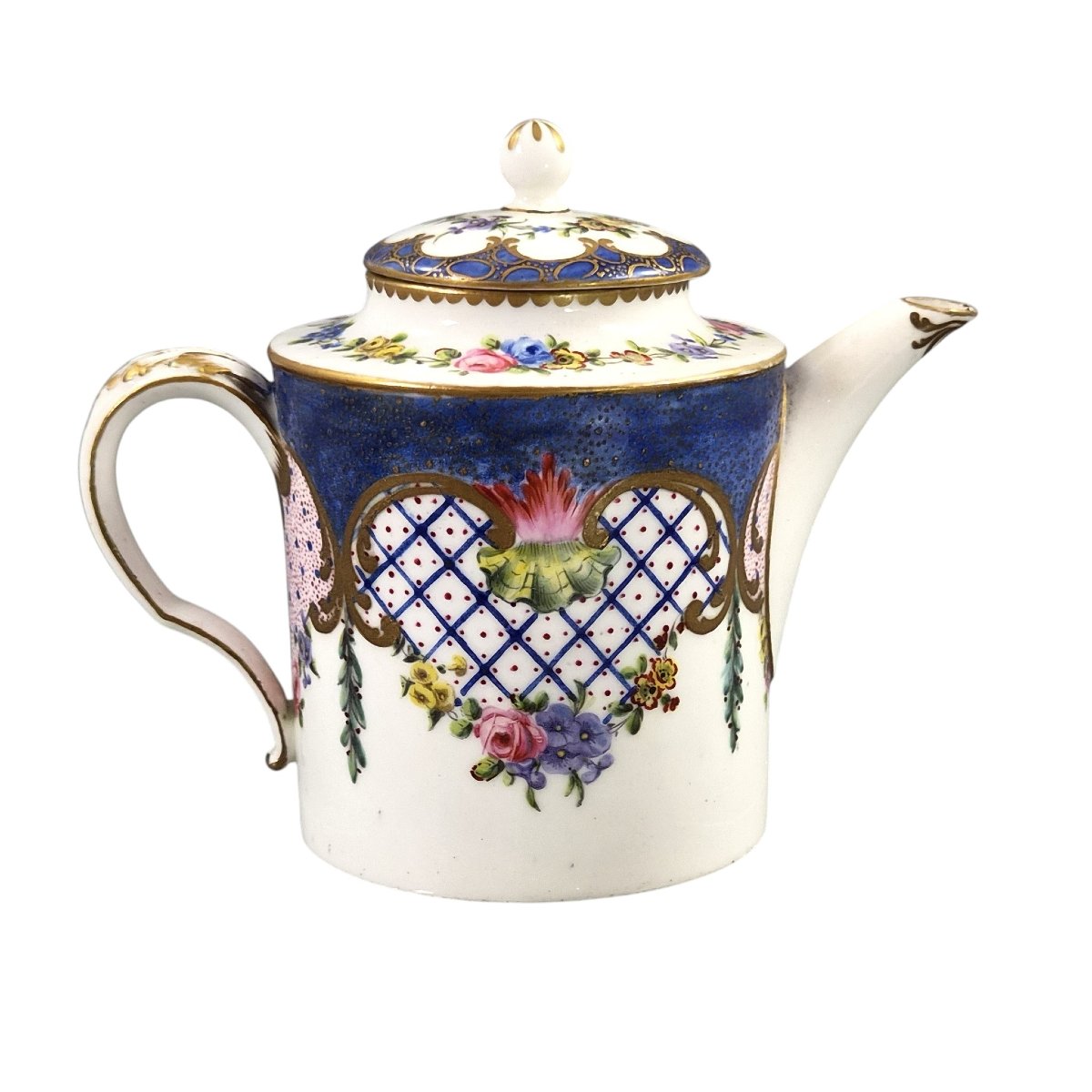 Royal Sèvres Litron Soft-paste Teapot, Louis XV Period, 1772-photo-3