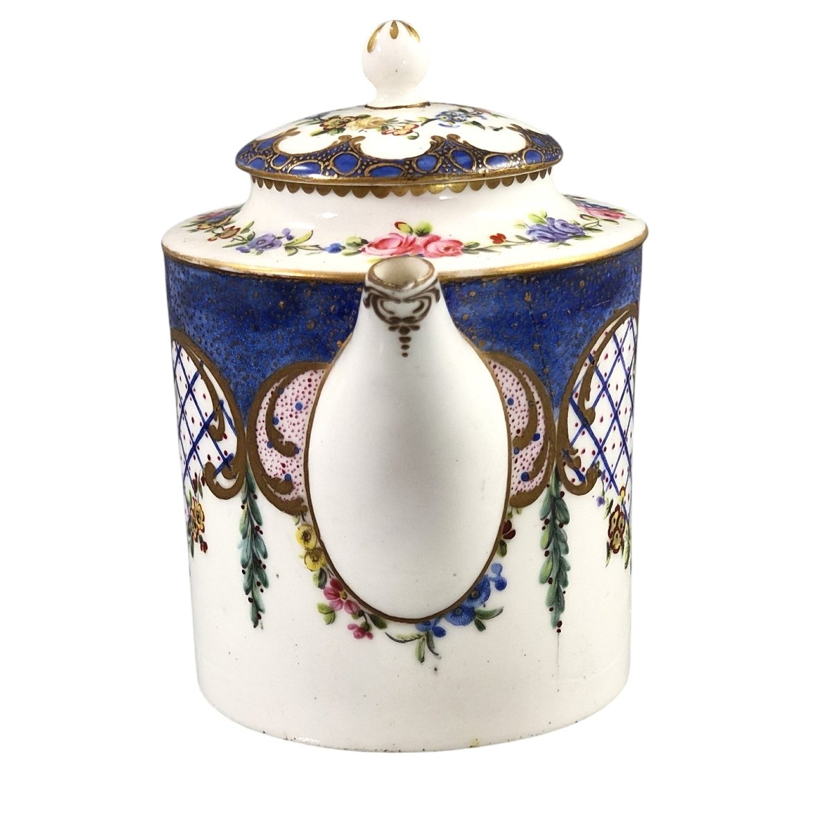 Royal Sèvres Litron Soft-paste Teapot, Louis XV Period, 1772-photo-4