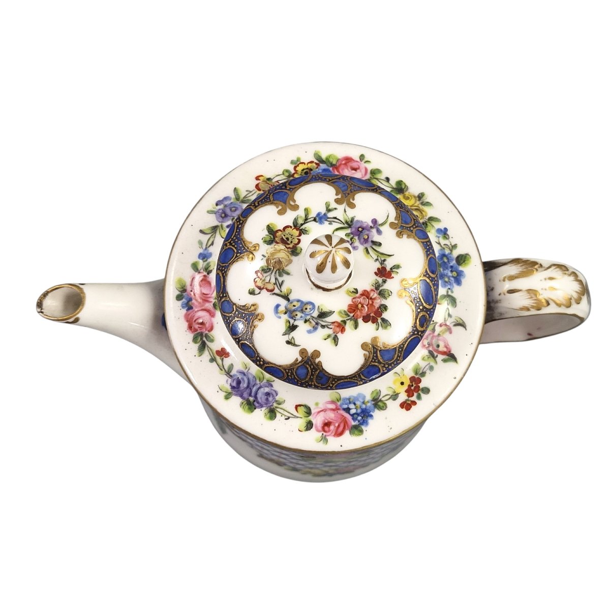 Royal Sèvres Litron Soft-paste Teapot, Louis XV Period, 1772-photo-1