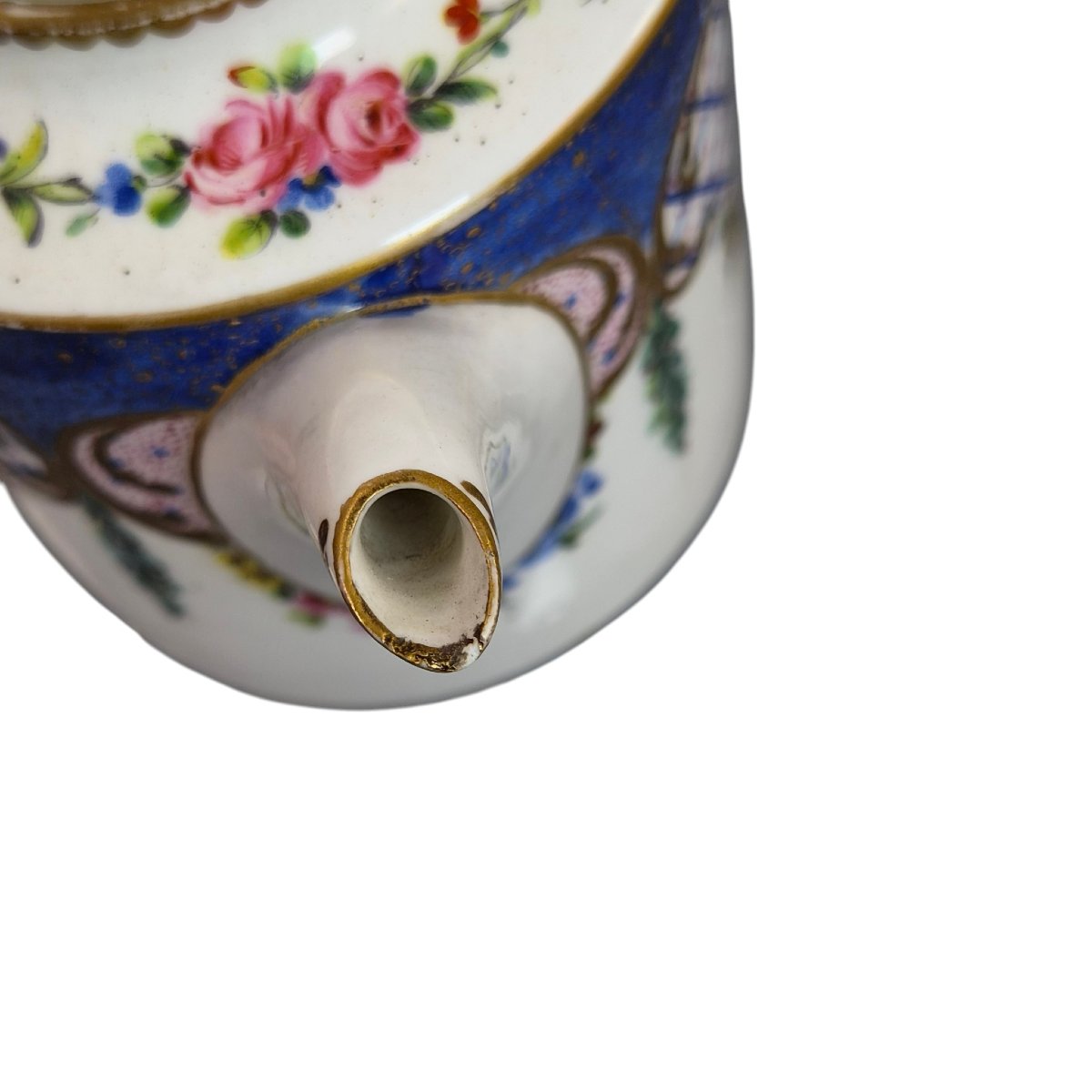 Royal Sèvres Litron Soft-paste Teapot, Louis XV Period, 1772-photo-5
