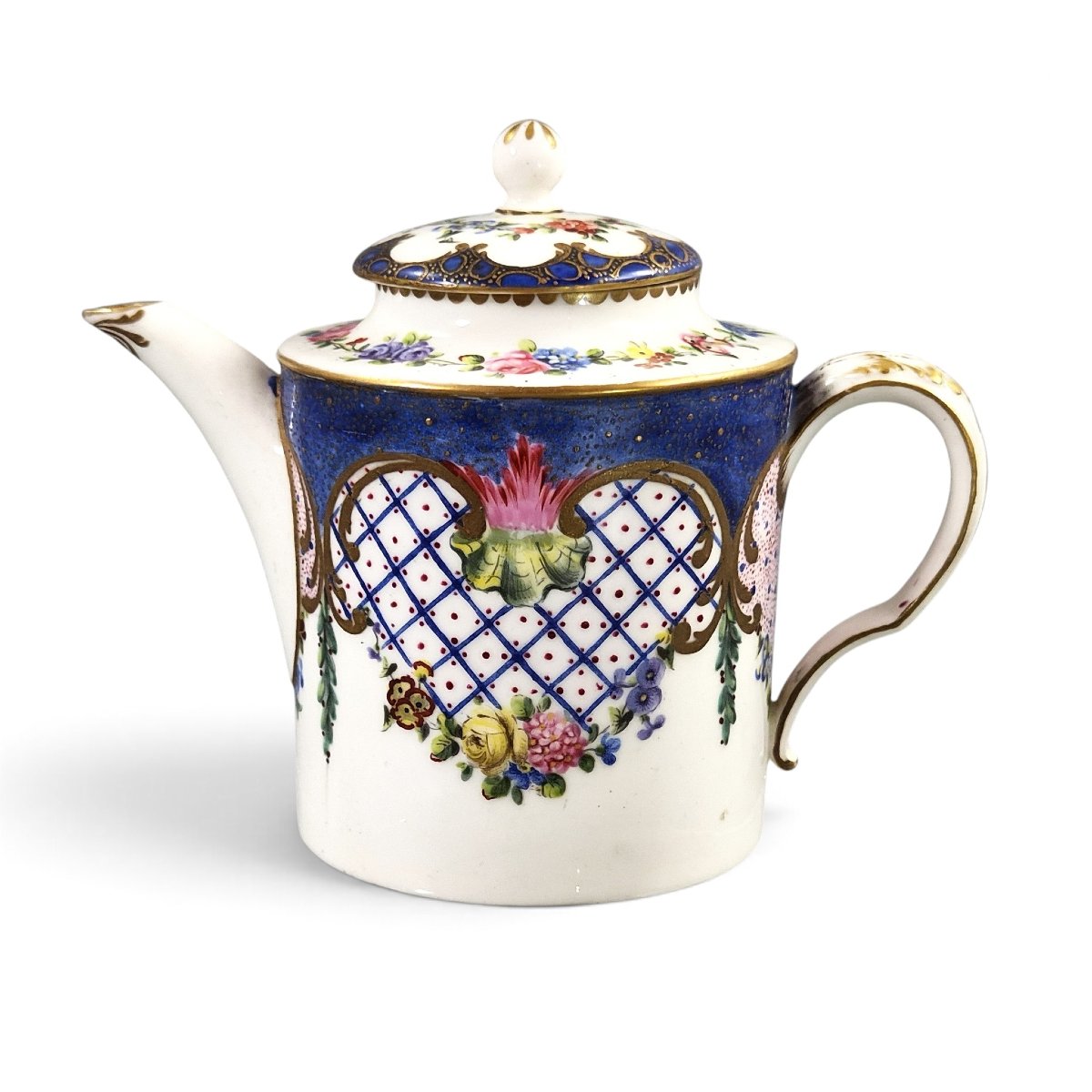 Royal Sèvres Litron Soft-paste Teapot, Louis XV Period, 1772