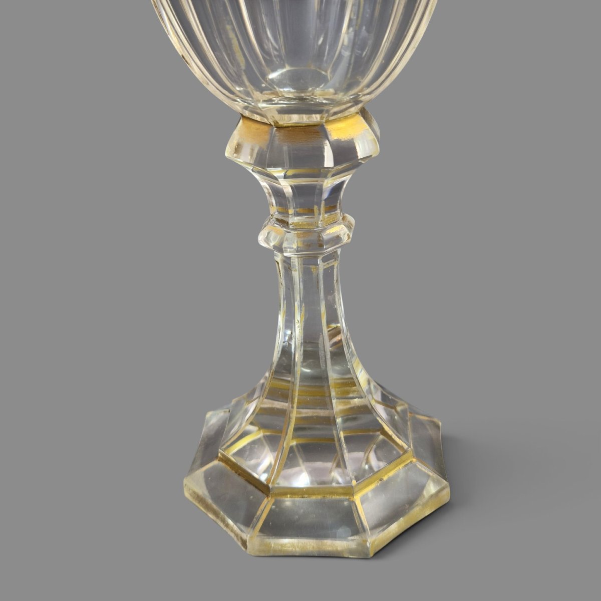 Moser Bohemian Engraved Crystal Römer Goblet With Gilding, C.1860-1875-photo-2