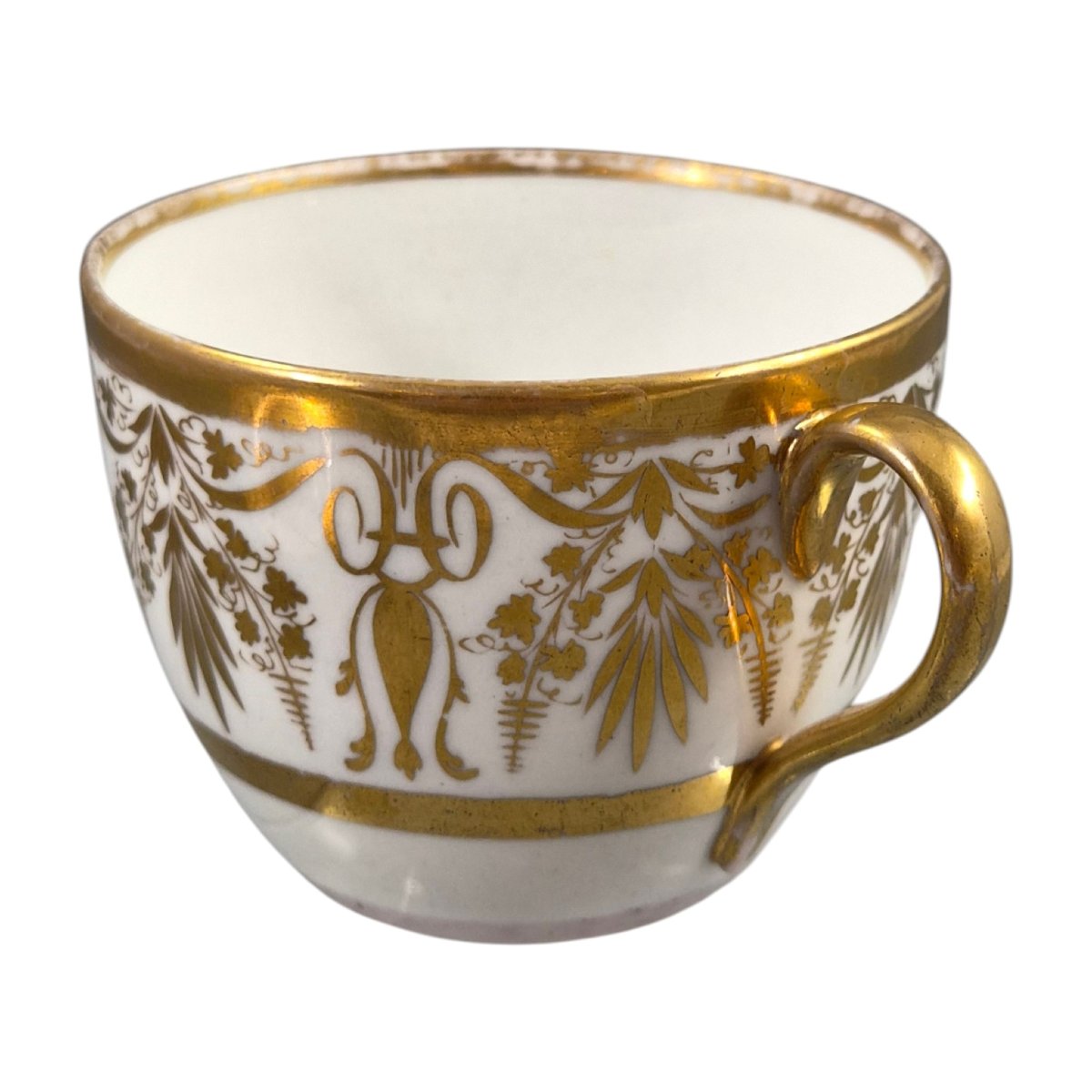 Kpm Berlin Biedermeier Cabinet Cup And Saucer With Painted Landscapes, C.1830-photo-4