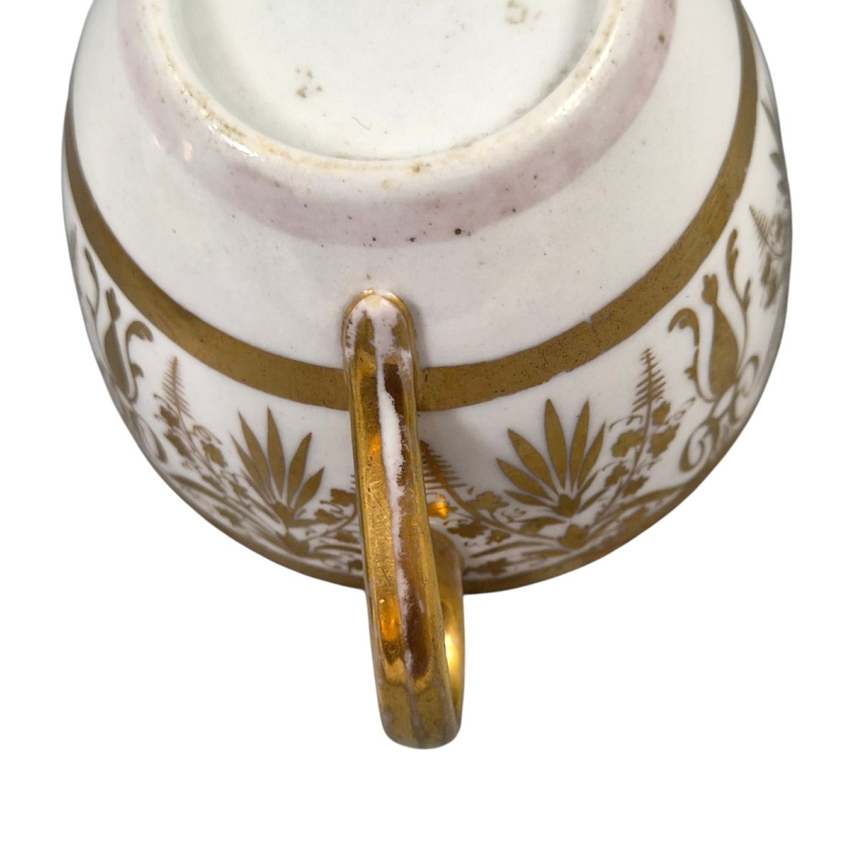 Kpm Berlin Biedermeier Cabinet Cup And Saucer With Painted Landscapes, C.1830-photo-3