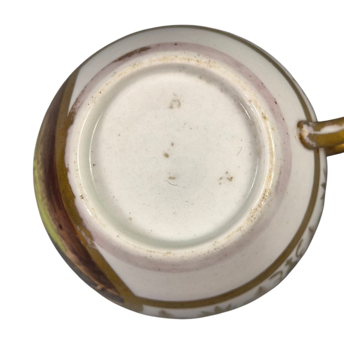 Kpm Berlin Biedermeier Cabinet Cup And Saucer With Painted Landscapes, C.1830-photo-4