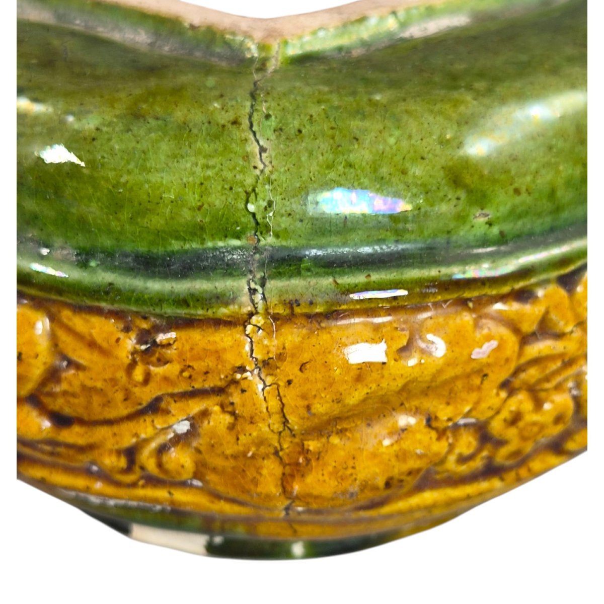 Antique Chinese Sancai Glazed Pottery Waterpot Liao Dynasty-photo-6