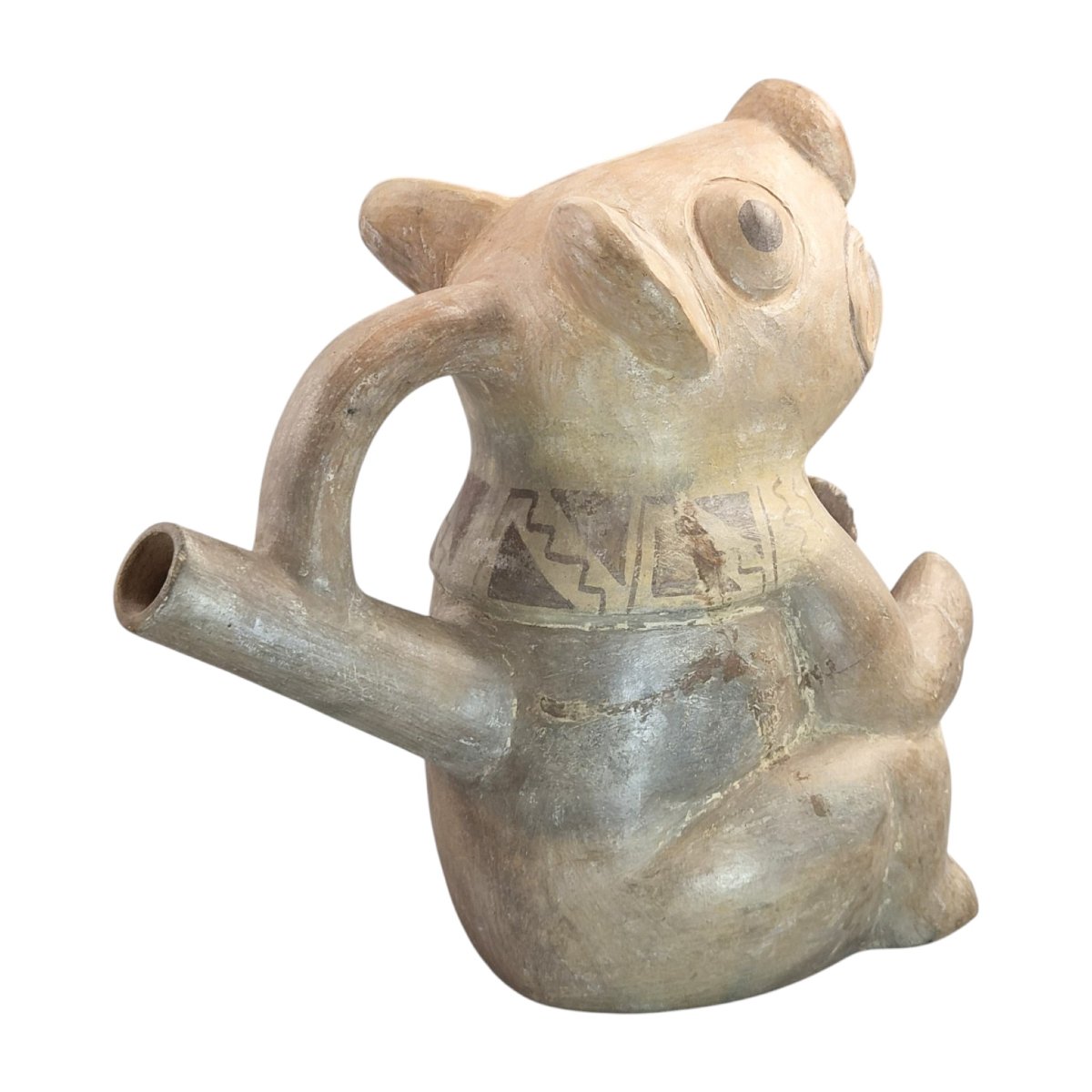 Ancient Pre-columbian Terracotta Zoomorphic Vessel-photo-3