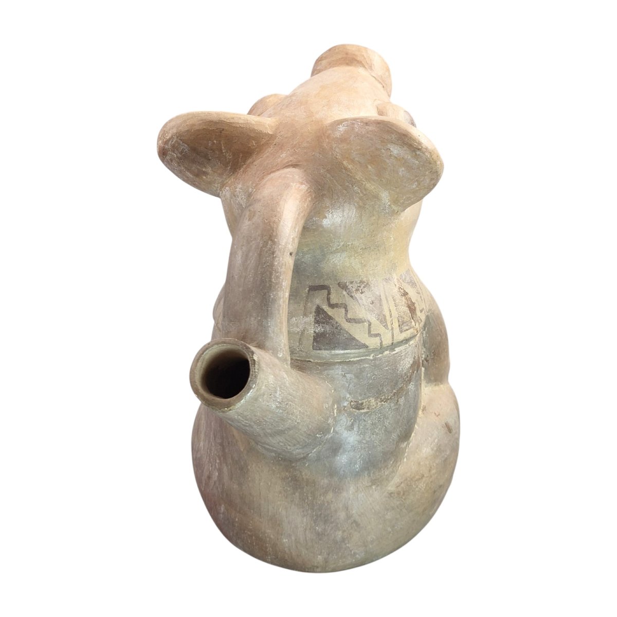 Ancient Pre-columbian Terracotta Zoomorphic Vessel-photo-4