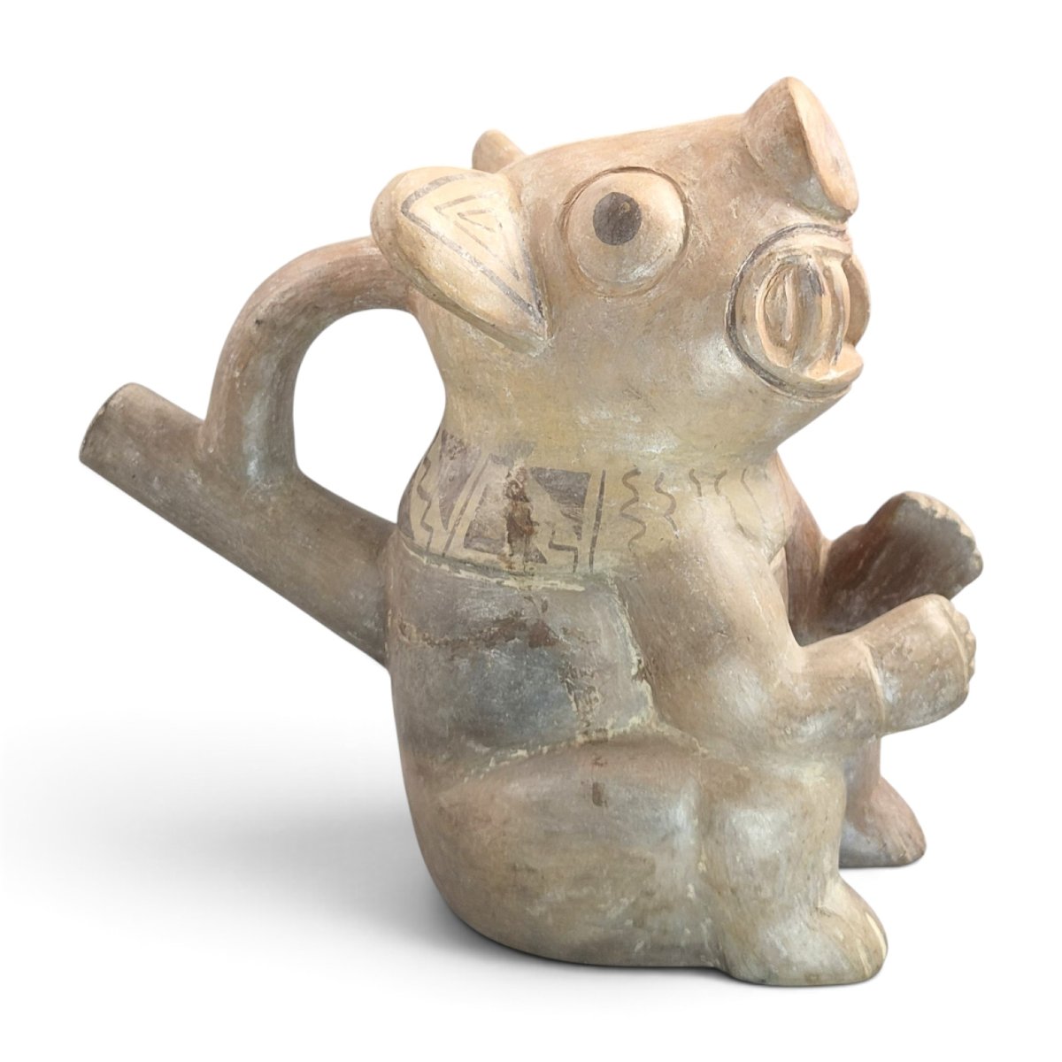 Ancient Pre-columbian Terracotta Zoomorphic Vessel