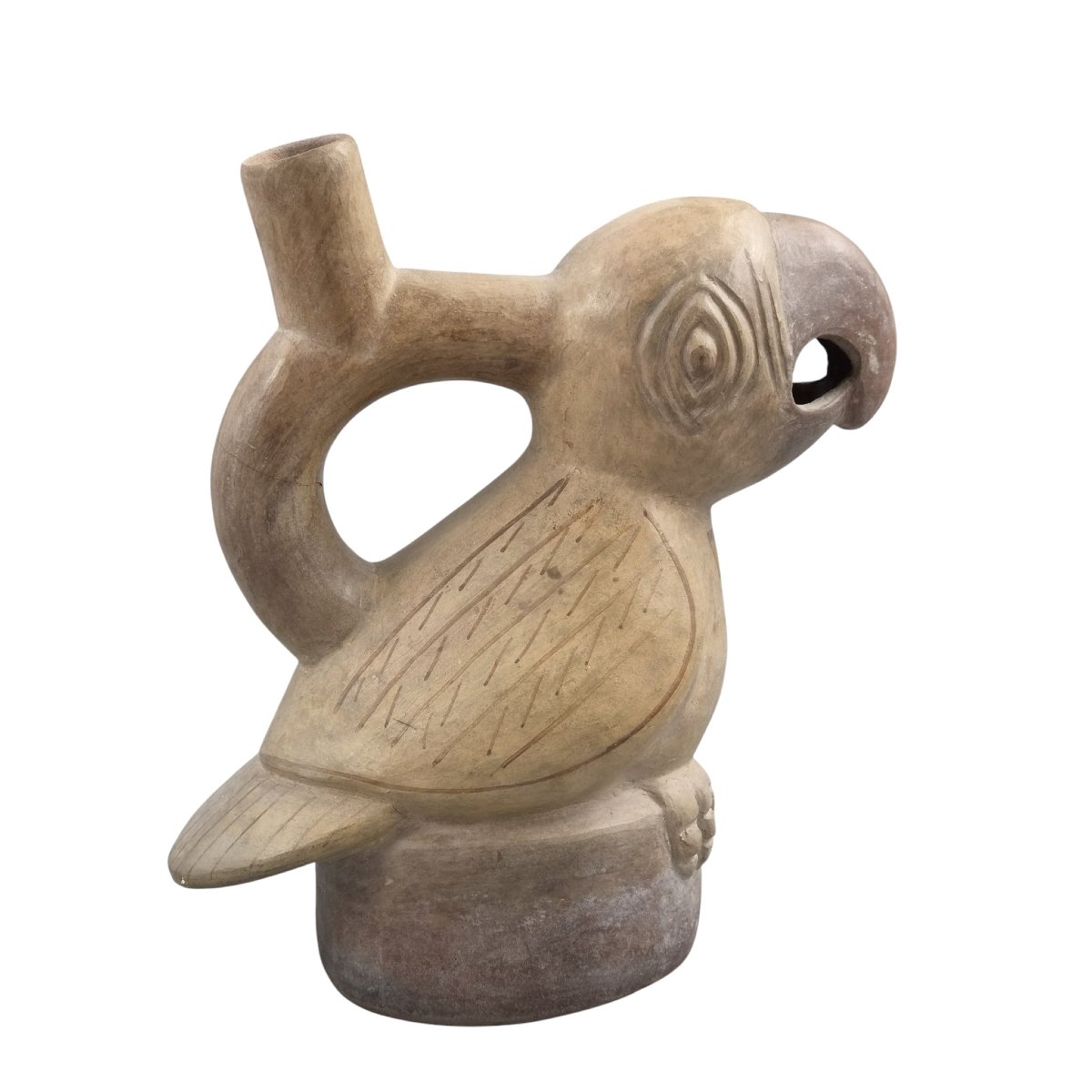 Ancien Vase Ornithomorphe en Terre Cuite Précolombienne-photo-4