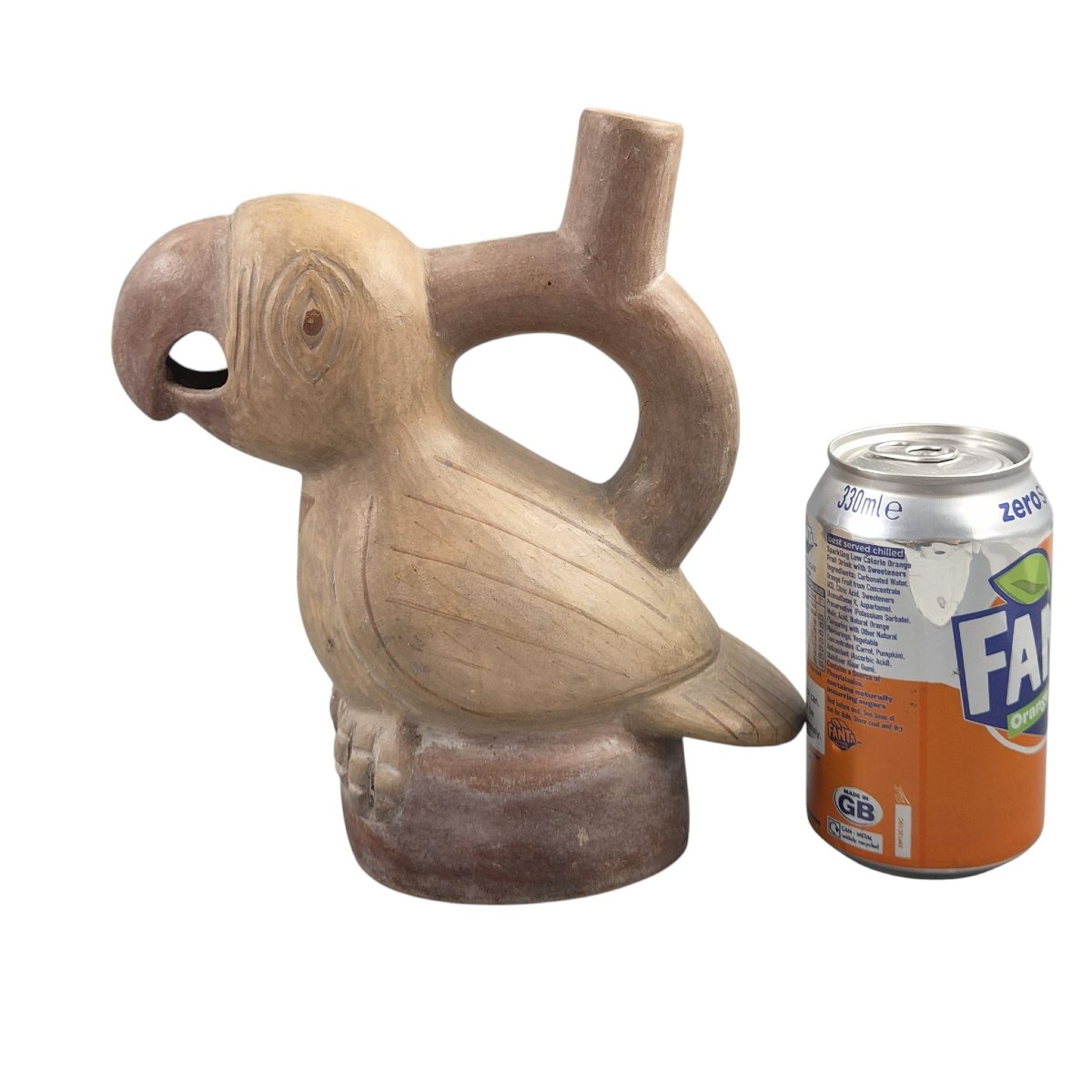 Ancien Vase Ornithomorphe en Terre Cuite Précolombienne-photo-7