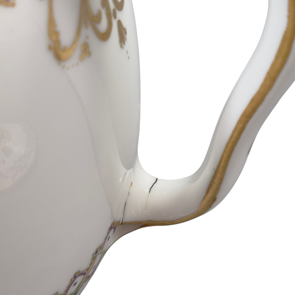Royal Sèvres Porcelain Teapot, Louis XVI Period, Théière Calabre, Circa 1788-photo-4