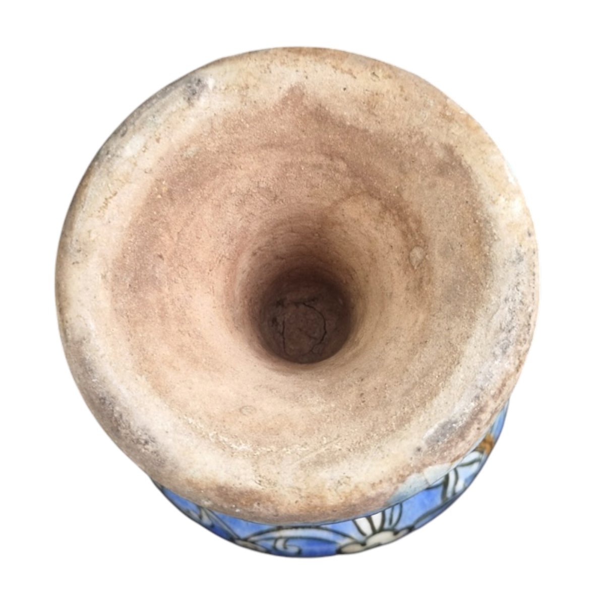 Vase iranien polychrome d'époque Qajar, fin XIXe–début XXe siècle-photo-3