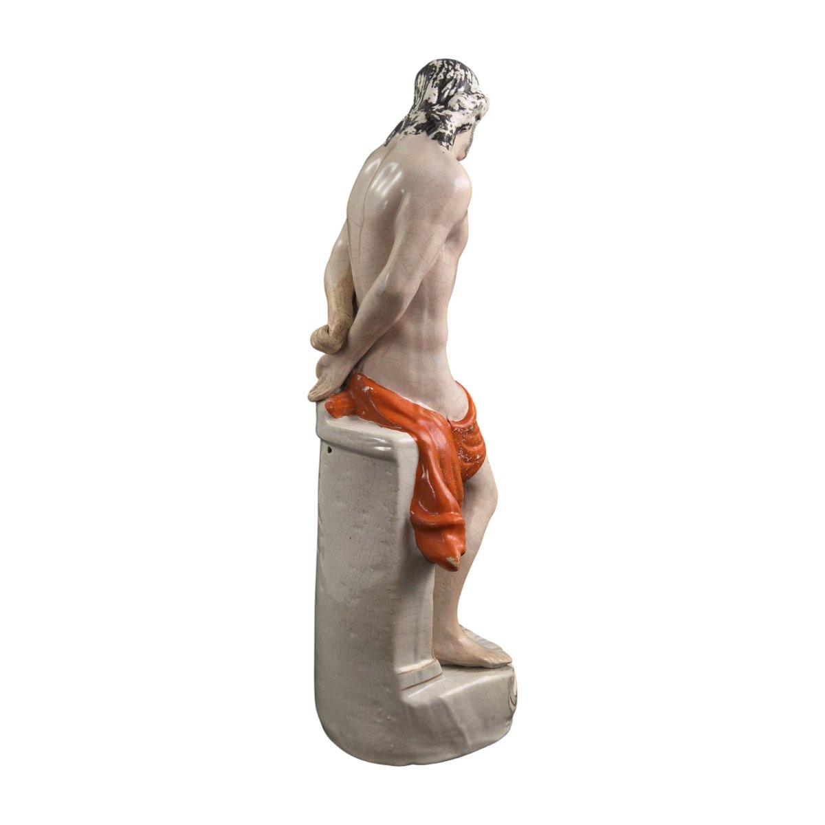 Large Staffordshire Figure Of Christ At The Column, Circa 1860-photo-2