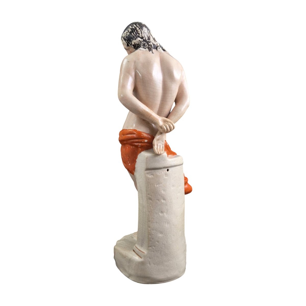 Large Staffordshire Figure Of Christ At The Column, Circa 1860-photo-1