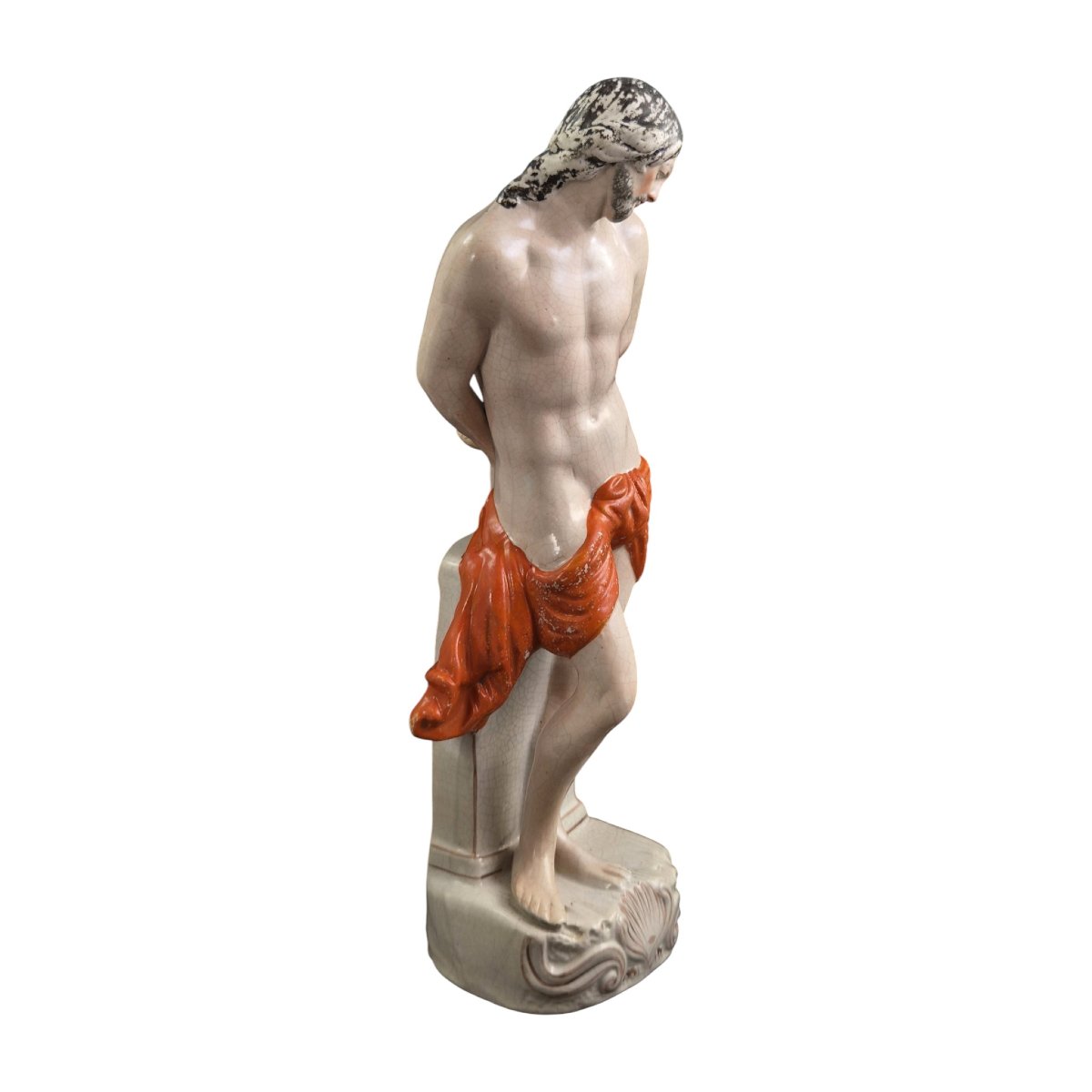 Large Staffordshire Figure Of Christ At The Column, Circa 1860-photo-3