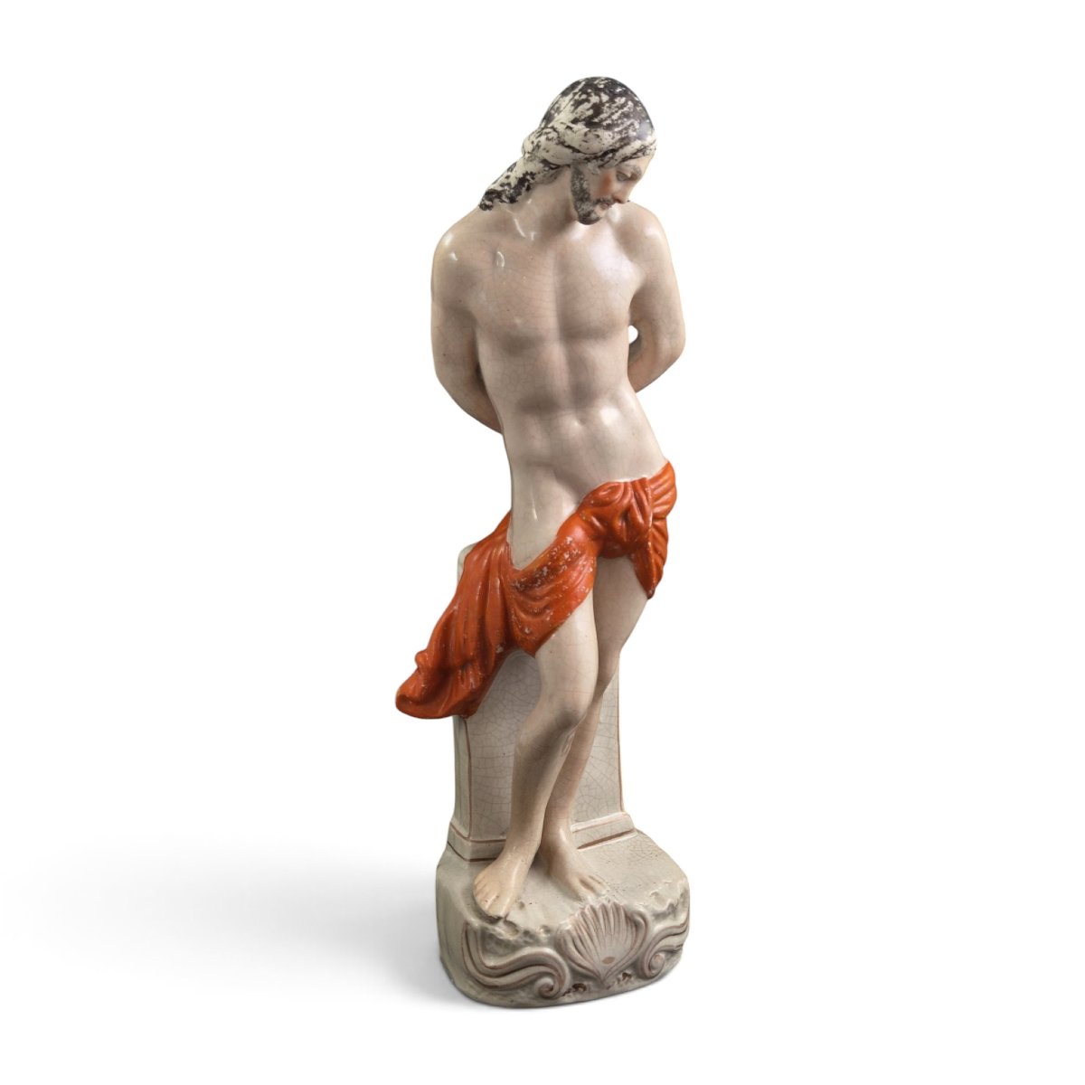 Large Staffordshire Figure Of Christ At The Column, Circa 1860