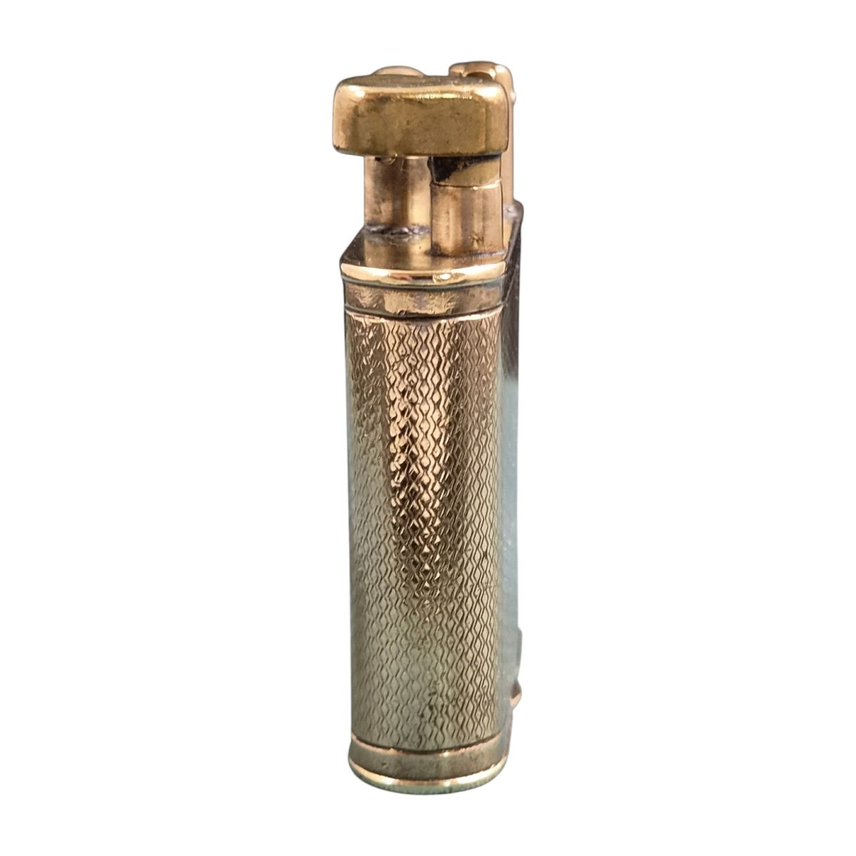 Briquet Dunhill Unique B à bras droit en laiton doré, vers 1926-1928-photo-4
