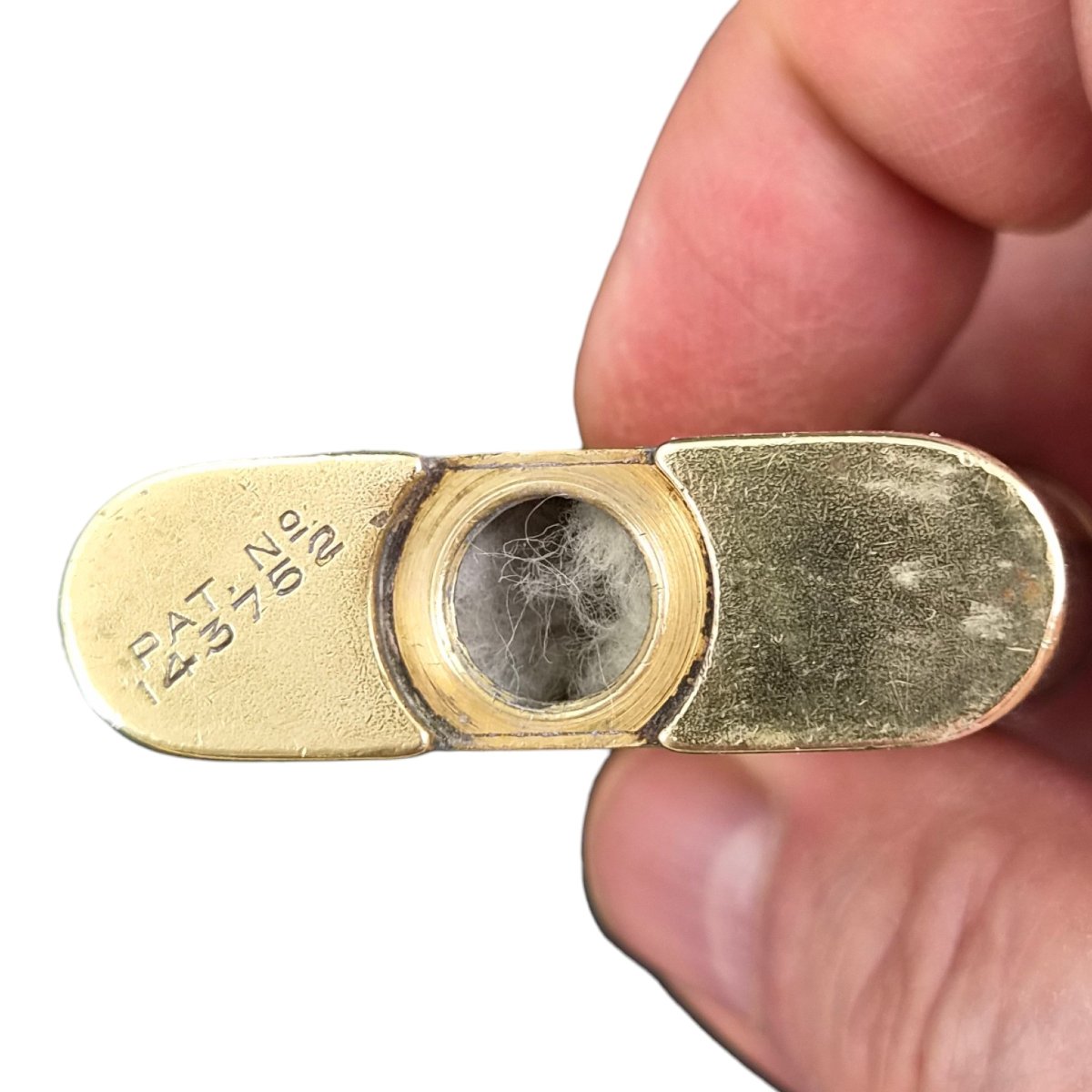 Briquet Dunhill Unique B à bras droit en laiton doré, vers 1926-1928-photo-7
