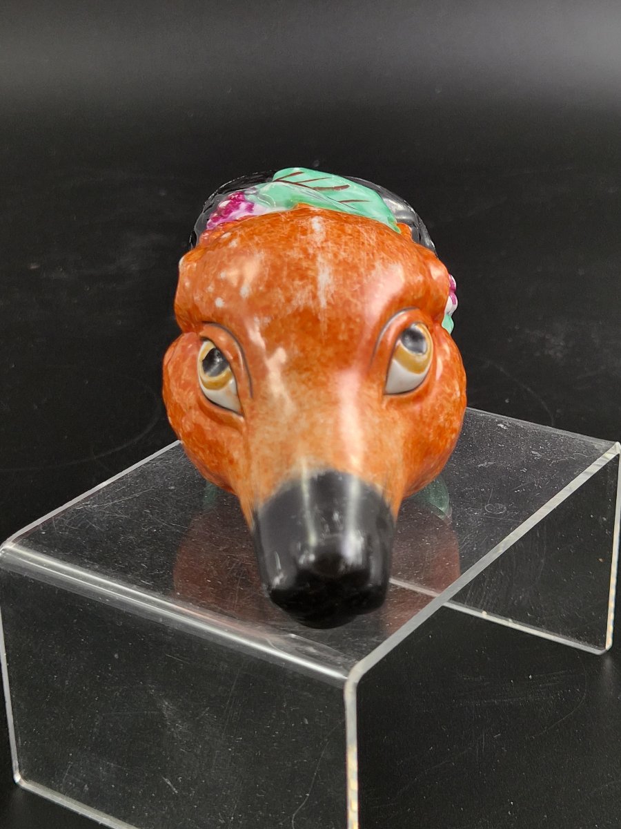 Rare Royal Staffordshire Porcelain Stirrup Cup, Circa 1820-1840 -photo-2